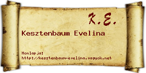 Kesztenbaum Evelina névjegykártya